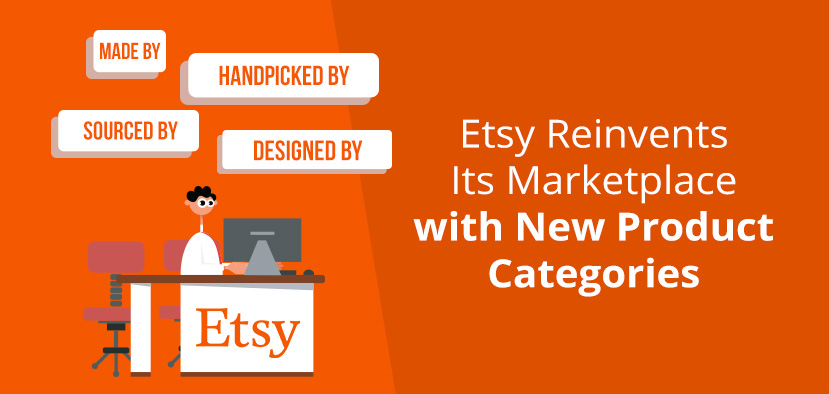 Illustration of Person Sitting in Desk With Etsy Logo