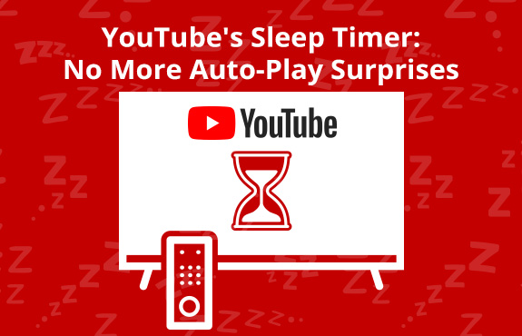 Illustration of TV With YouTube's Sleep Timer On