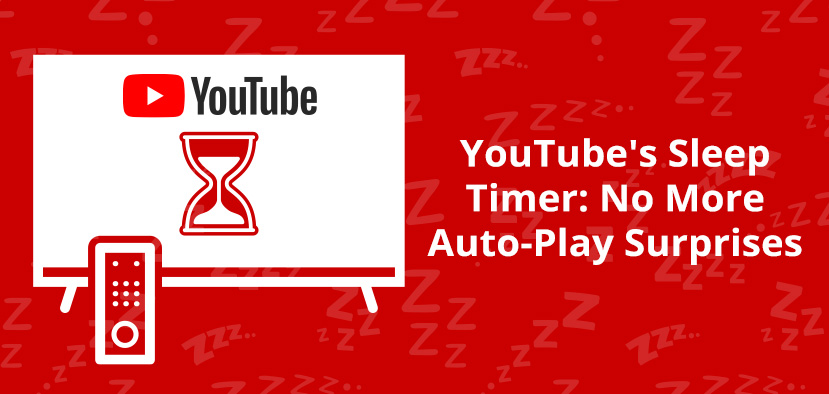 Illustration of TV With YouTube's Sleep Timer On