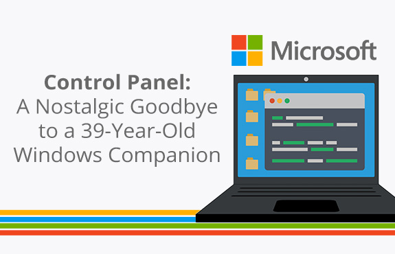 Open Laptop Showing Windows Panel Control Tab