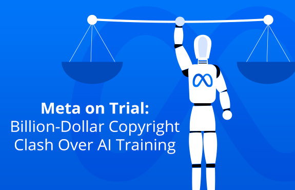 AI Meta Robot Holding Justice Scale